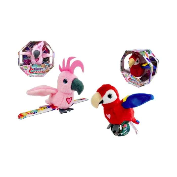 Happy Cocorito Pappagallo Interattivo Parlante e Canterino  Peluche Morbido