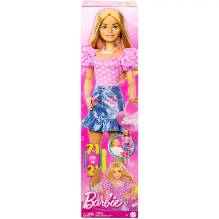Barbie Grande Amica Bambola Bionda Alta 71 cm con Outfit Fashion e Accessori Inclusi, 3+ Anni HYT84