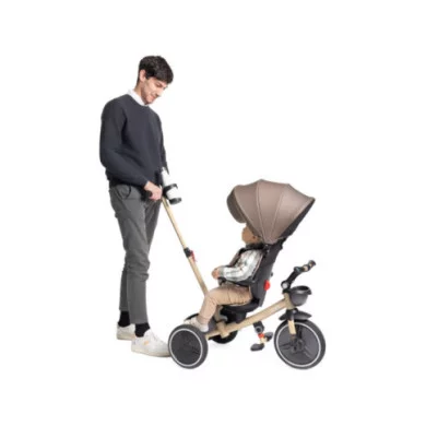 Triciclo Evolutivo 4in1 Beige – Dai 6 Mesi ai 4 Anni con Cappotta, Ruote EVA e Maniglia Regolabile Chicco