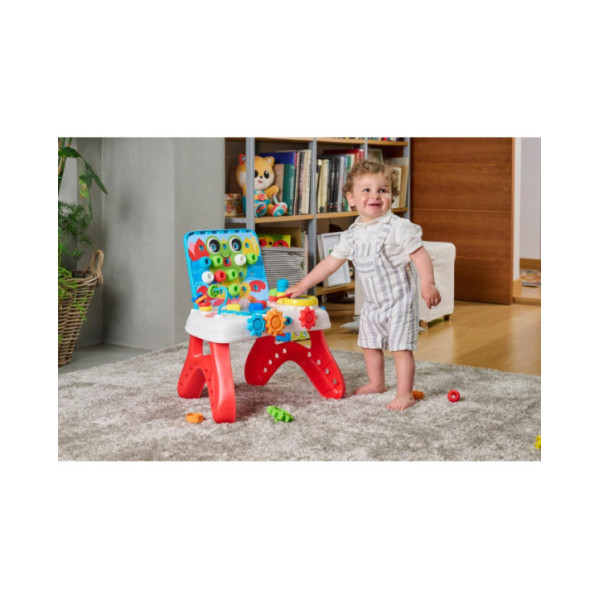 Chicco Tavolo Art&Craft – Banco Multattività Bilingue Elettronico e Manuale 10-48 Mesi