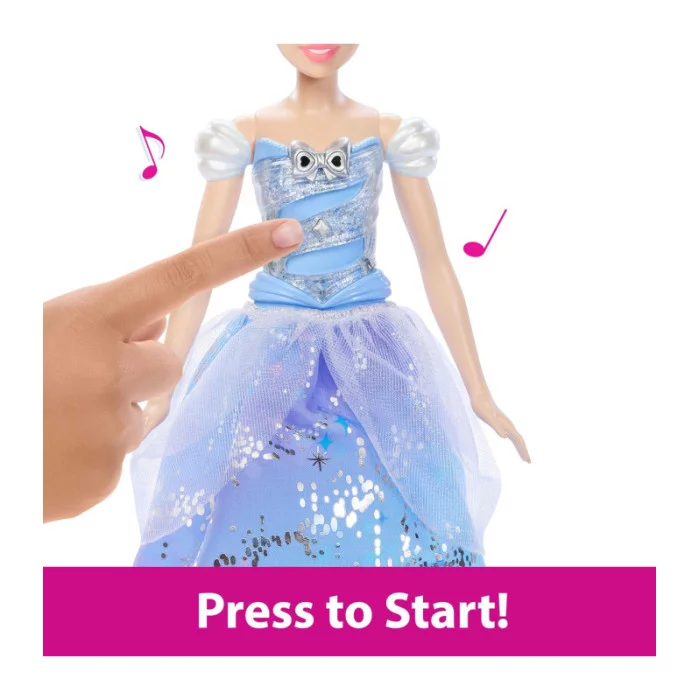 Disney Princess – Cenerentola Ballo Incantato con Abito Luminoso e Bacchetta Magica Sonora, 3+ Anni JBF94