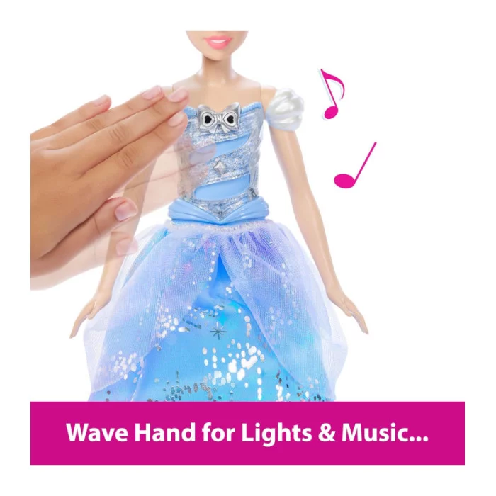 Disney Princess – Cenerentola Ballo Incantato con Abito Luminoso e Bacchetta Magica Sonora, 3+ Anni JBF94