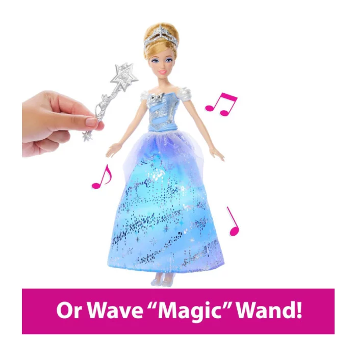 Disney Princess – Cenerentola Ballo Incantato con Abito Luminoso e Bacchetta Magica Sonora, 3+ Anni JBF94