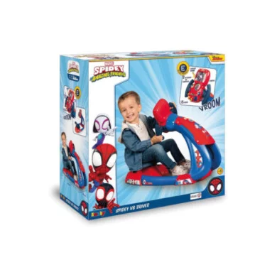 Smoby Spidey V8 Driver – Simulatore di Guida con Volante Elettronico, Suoni e Sedile Regolabile, 3+ Anni