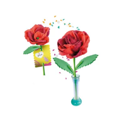 Create Your Flowers – Kit Creativo Rose con 2 Fiori in Carta da Assemblare e Personalizzare, 8+ Anni Clementoni