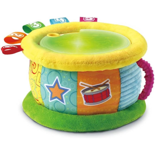 Magico Tamburo Luminoso Gioco Bilingue IT/EN con Luci, 4 Modalità, Suoni Musicali, 6-36 Mesi