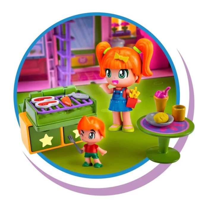 Pinypon Valigetta Casa Rosa – Casa Pieghevole con 4 Stanze Arredate, Accessori e 2 Personaggi, 4+ Anni Famosa