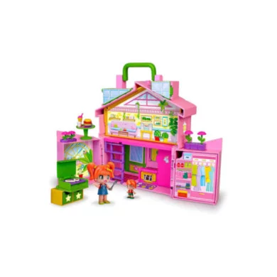Pinypon Valigetta Casa Rosa – Casa Pieghevole con 4 Stanze Arredate, Accessori e 2 Personaggi, 4+ Anni Famosa