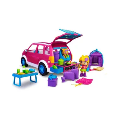 Pinypon Camping Car – Veicolo da Campeggio con Personaggio, Tenda e Accessori da Picnic, 4+ Anni Famosa