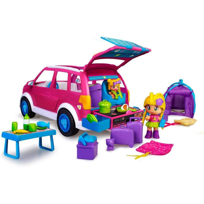Pinypon Camping Car – Veicolo da Campeggio con Personaggio, Tenda e Accessori da Picnic, 4+ Anni Famosa