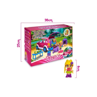 Pinypon Camping Car – Veicolo da Campeggio con Personaggio, Tenda e Accessori da Picnic, 4+ Anni Famosa