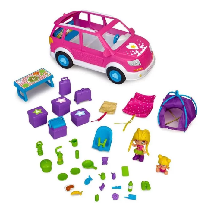 Pinypon Camping Car – Veicolo da Campeggio con Personaggio, Tenda e Accessori da Picnic, 4+ Anni Famosa