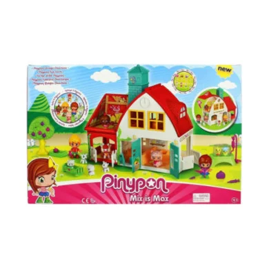 Pinypon Fattoria – Playset con Casa degli Animali, 2 Personaggi, 9 Animali e Accessori Inclusi, 4+ Anni Famosa