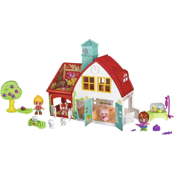 Pinypon Fattoria – Playset con Casa degli Animali, 2 Personaggi, 9 Animali e Accessori Inclusi, 4+ Anni Famosa