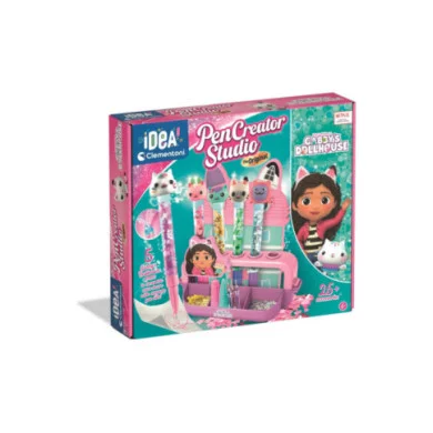 Laboratorio delle penne Gabby’s Dollhouse con 5 Penne e 25 Accessori, 6+ Anni Clementoni 18203