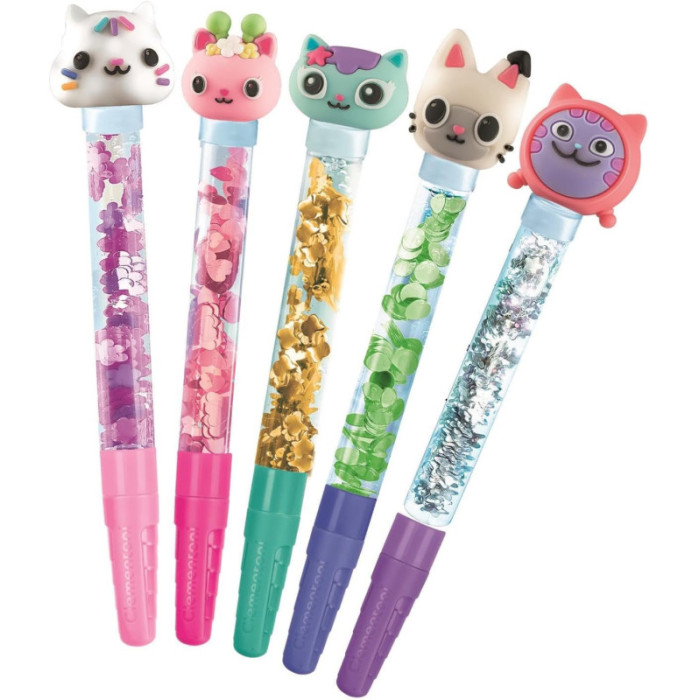 Laboratorio delle penne Gabby’s Dollhouse con 5 Penne e 25 Accessori, 6+ Anni Clementoni 18203