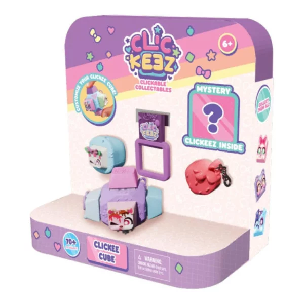 Clickeez Deluxe – Portachiavi Sensoriale con 7 Sorprese, 70 Personaggi Kawaii da Collezione, Età 6+