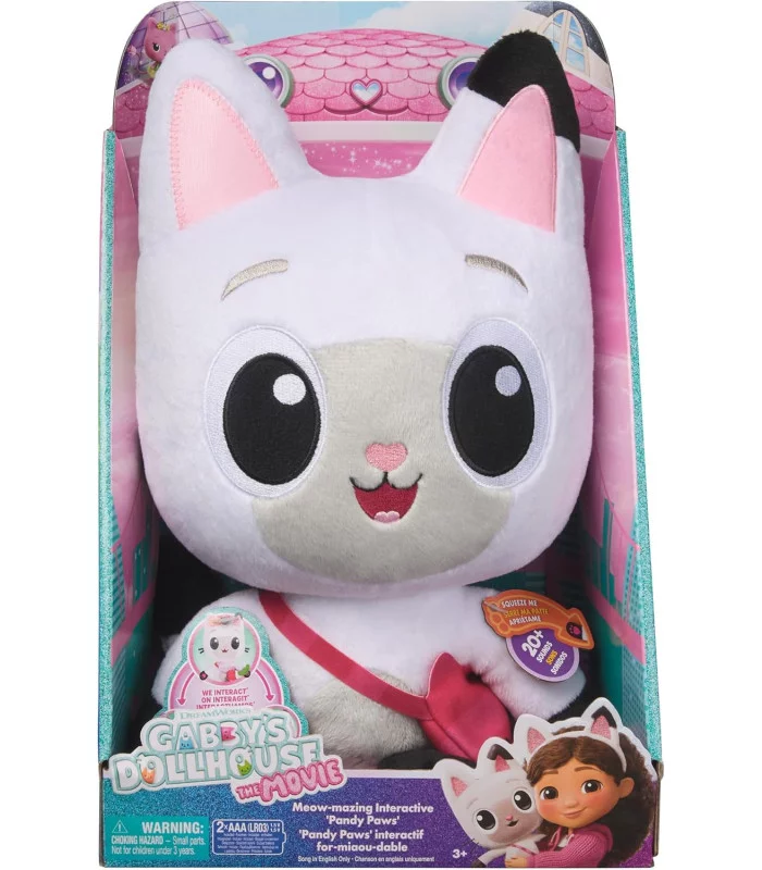 Gabby's Dollhouse – Peluche Interattivo Pandy Paws 33 cm con