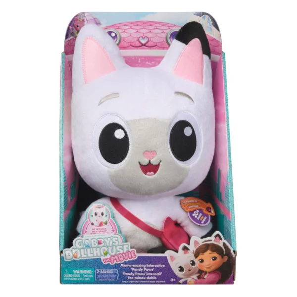 Gabby’s Dollhouse – Peluche Interattivo Pandy Paws 33 cm con Accessori e Suoni, Età 3+