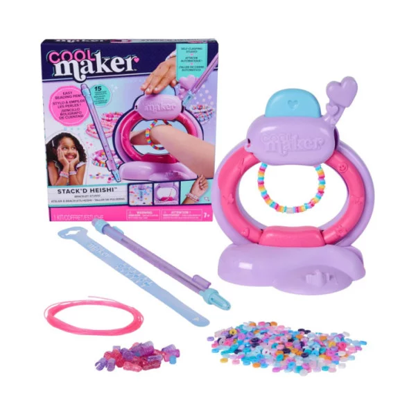 Cool Maker – Macchina Braccialetti Heishi dell’Amicizia con 1200 Perline e Penna Impila-Perline, Età 7+