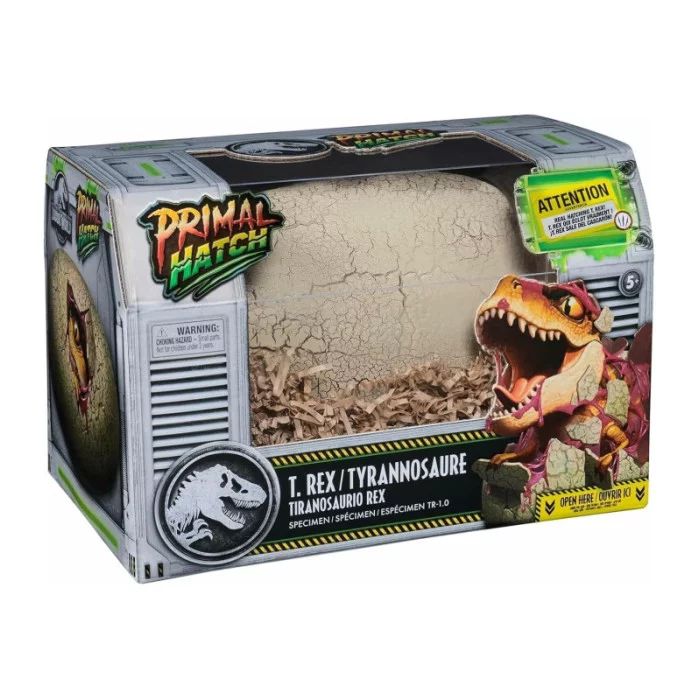 Primal Hatch Jurassic World – Uovo Interattivo T-Rex con 100+ Suoni, Reazioni e Accessori – Giocattolo Bambini 5+ Anni