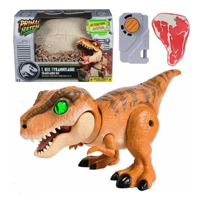 Primal Hatch Jurassic World – Uovo Interattivo T-Rex con 100+ Suoni, Reazioni e Accessori – Giocattolo Bambini 5+ Anni