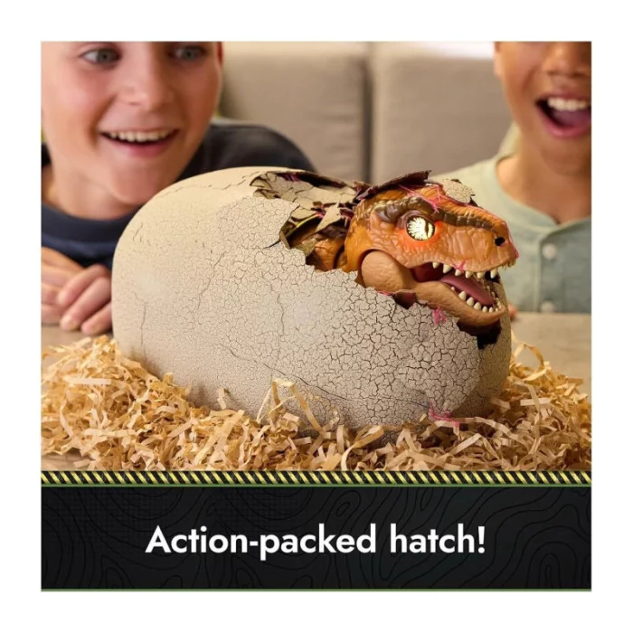 Primal Hatch Jurassic World – Uovo Interattivo T-Rex con 100+ Suoni, Reazioni e Accessori – Giocattolo Bambini 5+ Anni