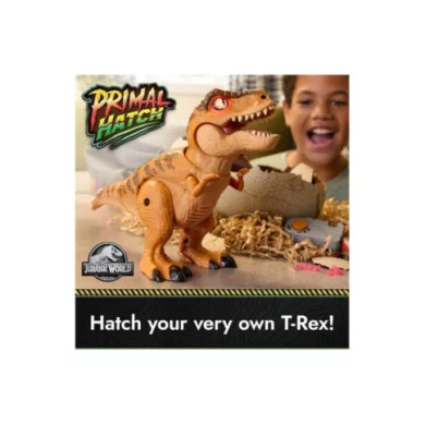 Primal Hatch Jurassic World – Uovo Interattivo T-Rex con 100+ Suoni, Reazioni e Accessori – Giocattolo Bambini 5+ Anni
