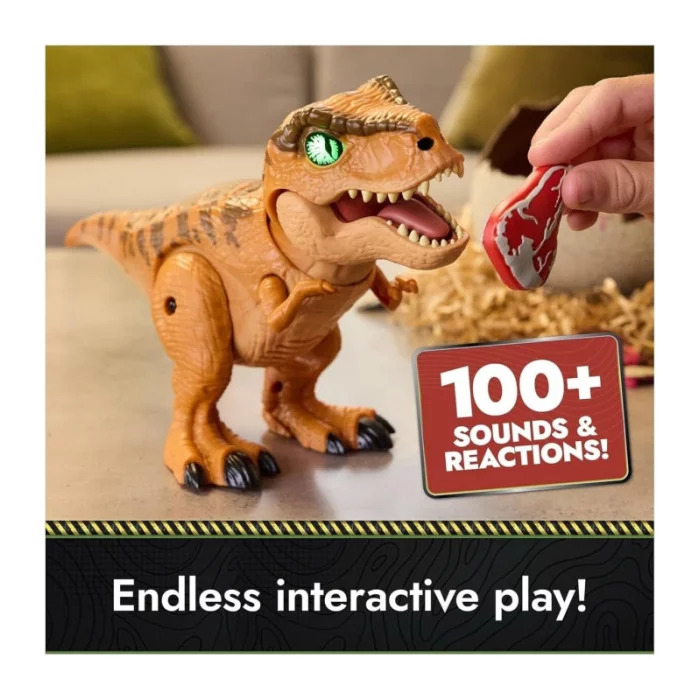 Primal Hatch Jurassic World – Uovo Interattivo T-Rex con 100+ Suoni, Reazioni e Accessori – Giocattolo Bambini 5+ Anni