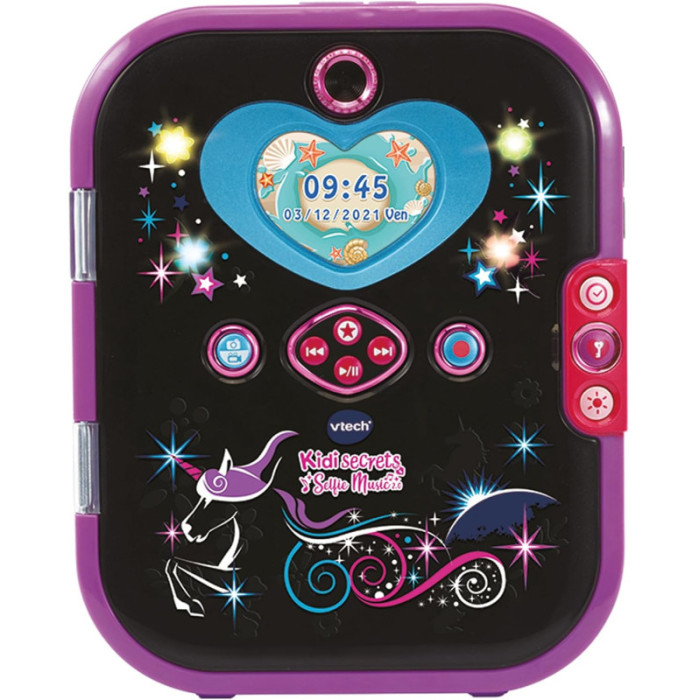 KidiSecrets Selfie Music 2.0 – Diario Segreto Interattivo con Fotocamera, MP3 e Riconoscimento Facciale, 6+ Anni