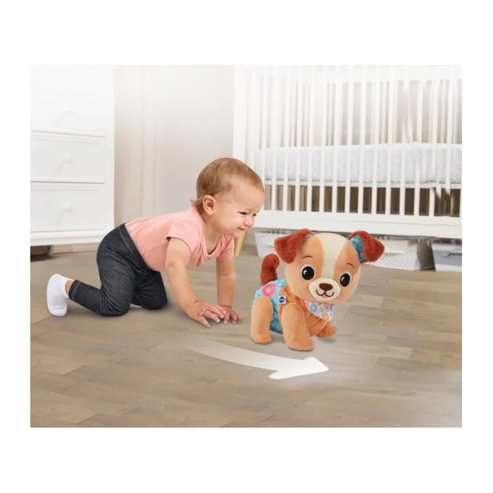 Milo Scodinzolo e cammino – Peluche Interattivo Musicale con Suoni, Luci e Movimento 9-36 Mesi