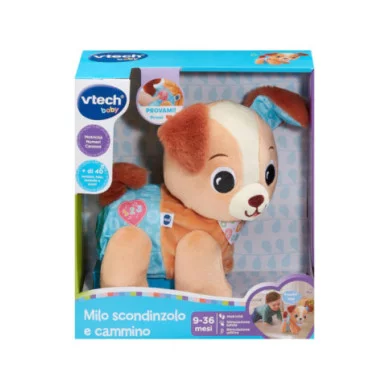 Milo Scodinzolo e cammino – Peluche Interattivo Musicale con Suoni, Luci e Movimento 9-36 Mesi