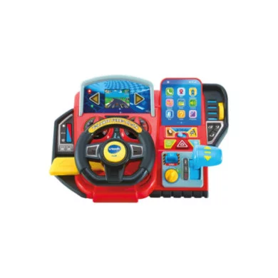 Volante Turbo Pilota – Cruscotto Interattivo con 20 Giochi Educativi e 9 Circuiti, Schermo LCD 3-8 Anni