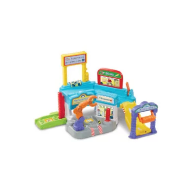 Vroom Vroom Go – Pista Officina con Garage Interattivo, Braccio Robotico e 1 Veicolo Incluso 1-5 Anni