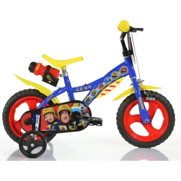 Bici 12 Sam il Pompiere con Rotelle Bambini 3-5 Anni