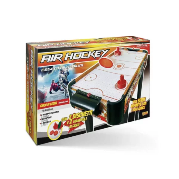 Hockey Legend Stadium da tavolo in legno con segnapunti e accessori – 70x36,5x69 cm