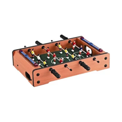 Mini Calcio Balilla da Tavolo effetto legno con segnapunti e palline – 51x33x8,5 cm