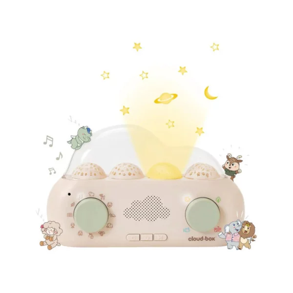 Luce Notturna Cloud Box con Storie, Suoni e Proiezioni per Bambini 0-8 Anni