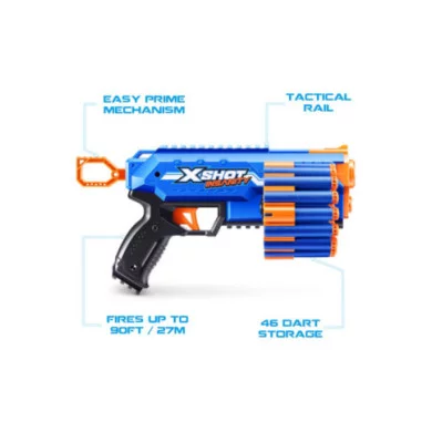 X-Shot Insanity Folle-Maniaco 24 Frecce – Blaster Potente fino a 27 m di Gittata