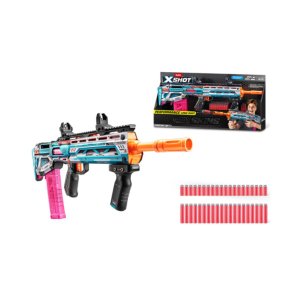 XSHOT SKINS Pro Series Anime Long Shot – Blaster Professionale con 20 Dardi e 2 Clip