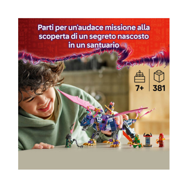 LEGO NINJAGO 71842 Rontu, il Drago Maestro, Drago Giocattolo Snodabile con 3 Minifigure, Spada e Accessori, Idea Regalo 7+