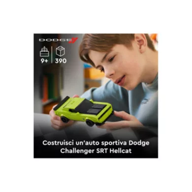 LEGO Speed Champions 77237 Sports Car Dodge Challenger SRT Hellcat, Macchina Giocattolo da Gioco e Esposizione, Idea Regalo 9+