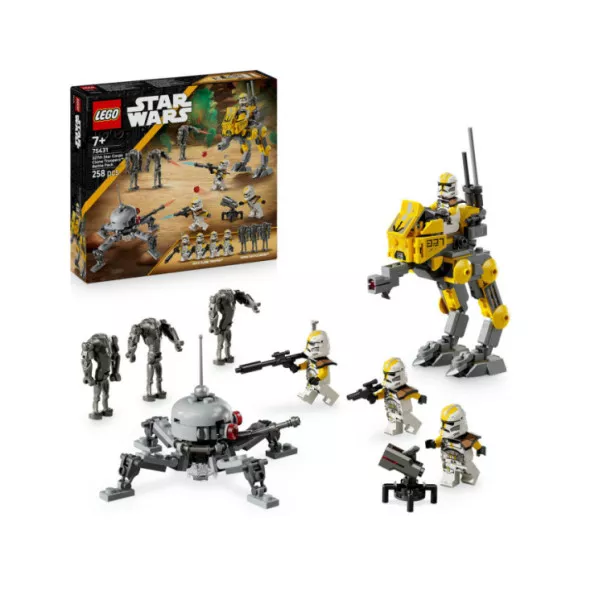 LEGO Star Wars 75431 Battle Pack 327° Star Corps di Clone Troopers, Giocattolo con 7 Personaggi e AT-RT, Idea Regalo 7+ Anni