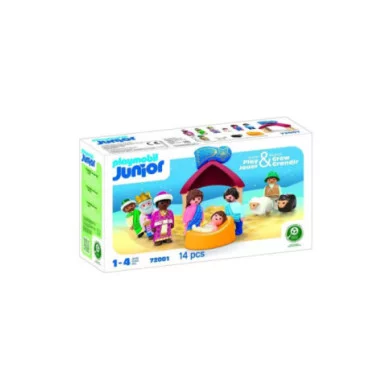 Playmobil Junior Presepe 72001 – Set Natività con Personaggi e Animali, 14 Pezzi, 1-4 Anni