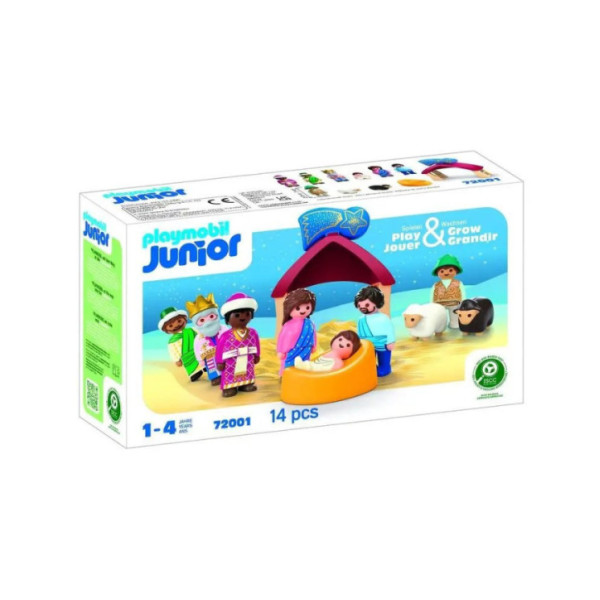Playmobil Junior Presepe 72001 – Set Natività con Personaggi e Animali, 14 Pezzi, 1-4 Anni