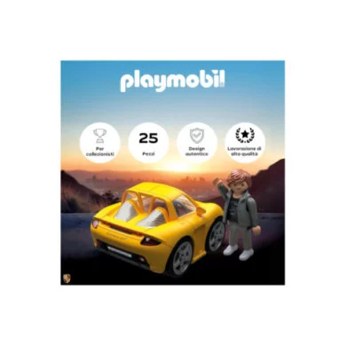 Playmobil Porsche Carrera GT 71859 – Auto Sportiva Gialla con Pilota, Tettuccio Apribile , 25 Pezzi, 5-99 Anni