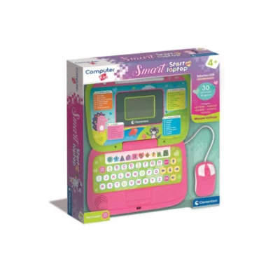 Computer Kid Smart Start Laptop Pink – Gioco Educativo Clementoni 4+ Anni, 30 Attività con Mouse e Tastiera