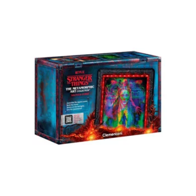 Stranger Things Vecna’s Curse – Puzzle LED 520 Pezzi Metamorphic Art Collection, Quadro Interattivo 49x36 cm Clementoni