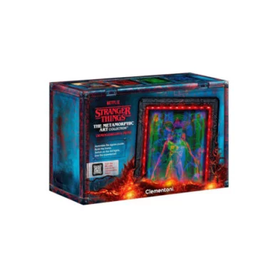 Stranger Things Demogorgon’s Hunt – Puzzle LED 520 Pezzi Metamorphic Art Collection, Quadro Interattivo 49x36 cm Clementoni