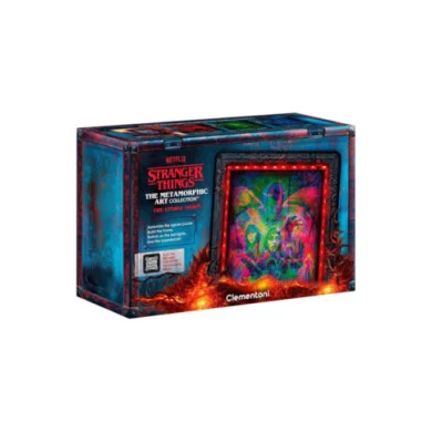 Stranger Things The Upside Down – Puzzle LED 520 Pezzi Metamorphic Art Collection, Quadro Interattivo 49x36 cm Clementoni